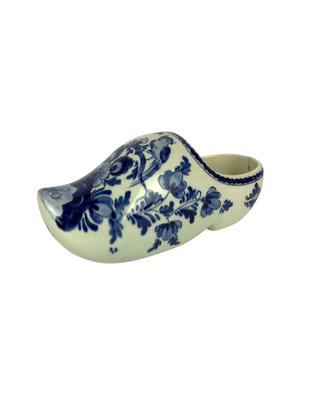 Hand-Painted Delft Blue Ceramic Dutch Shoe Figurine Made In Holland
